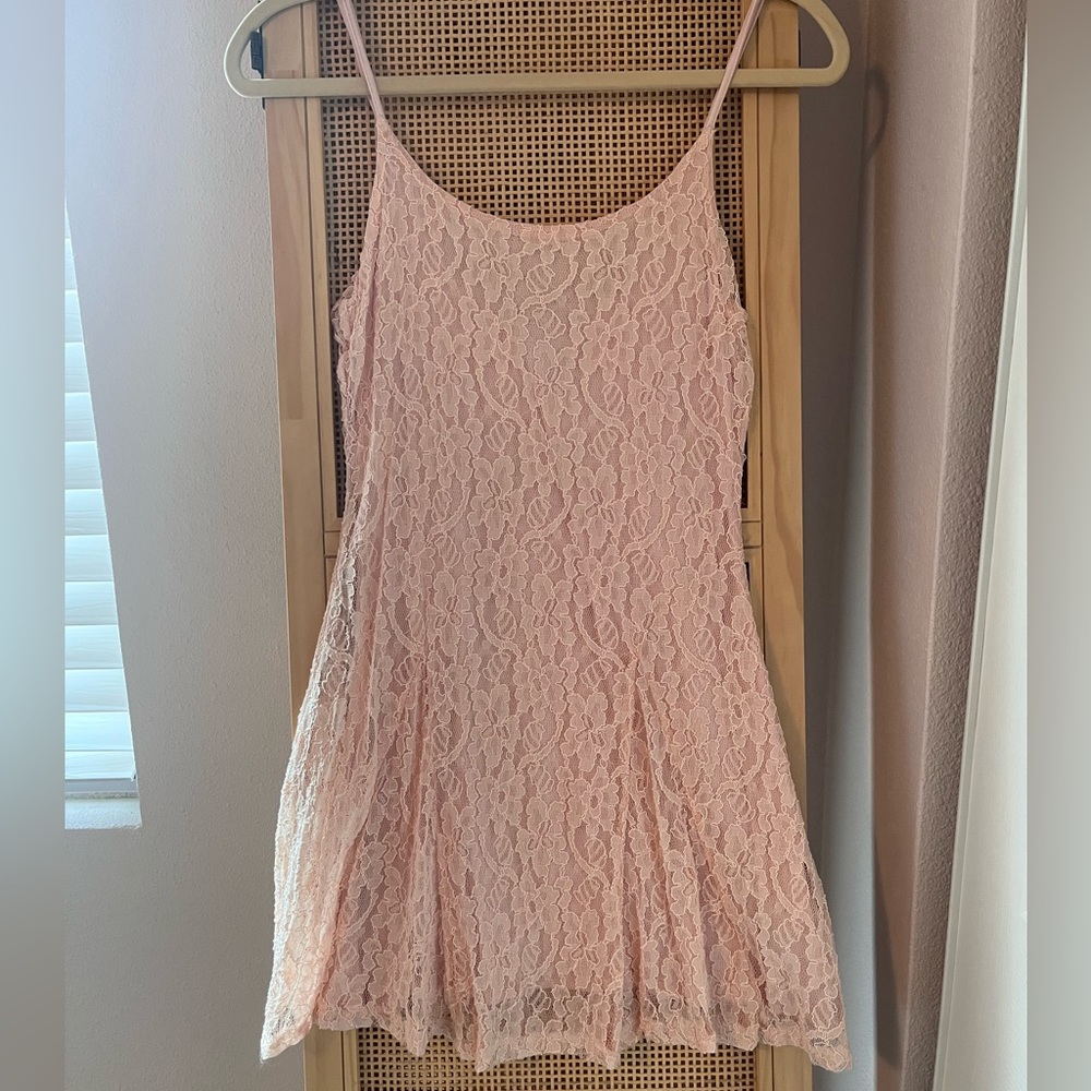 Forever 21 Blush Lace Mini Dress